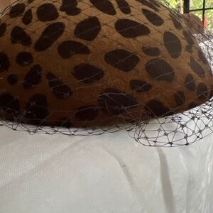 Amazing Eugenia Kim leopard hat with tulle